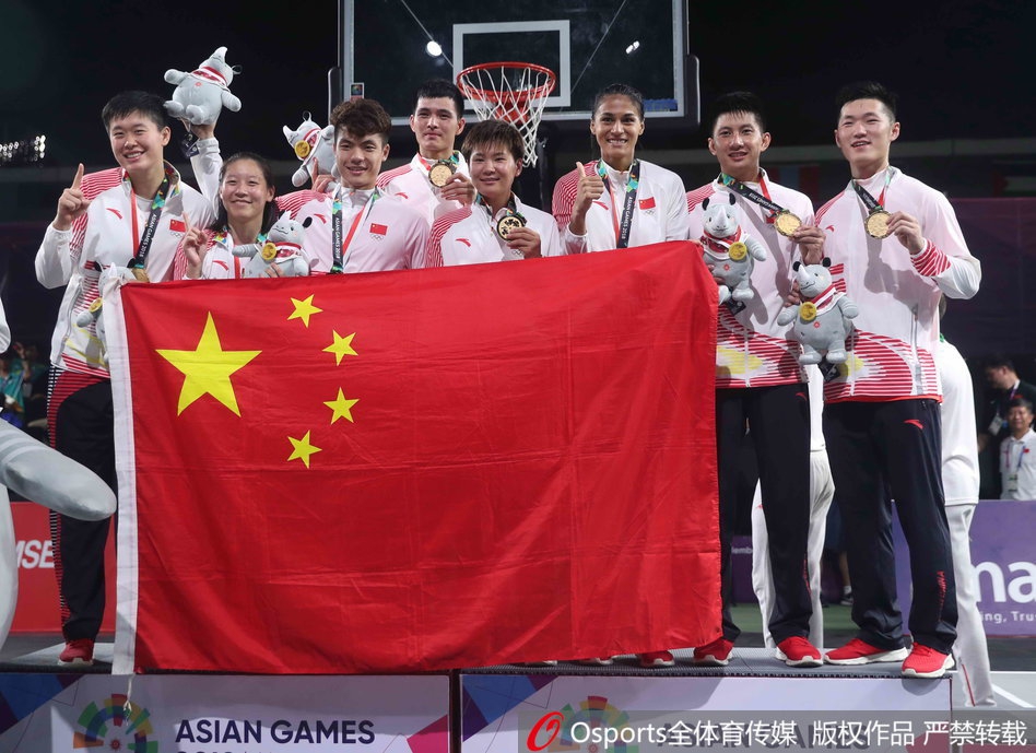 6月26日，2018年雅加达亚运会男子3x3篮球决赛：中国19：18险胜韩国，摘得该项目金牌。