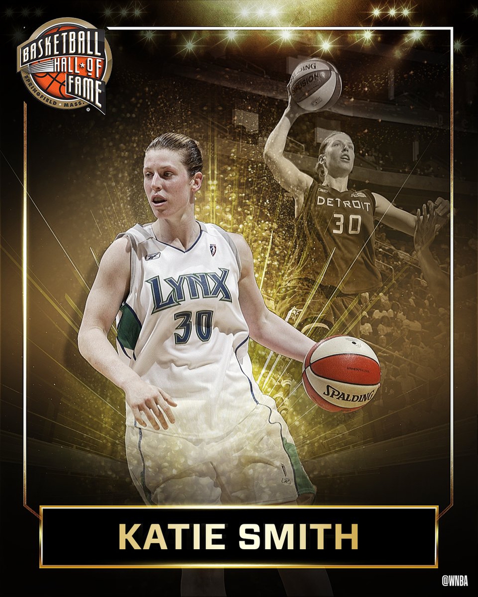 凯蒂-史密斯：如今史密斯依旧是纽约自由队的主帅，作为球员时，她两次帮助底特律震动队夺得WNBA总冠军。史密斯是美国第一位职业生涯攻下5000分的女性球员，一次荣获总决赛最有价值球员。三度帮助美国女篮夺得奥运金牌，两次在世锦赛夺魁。