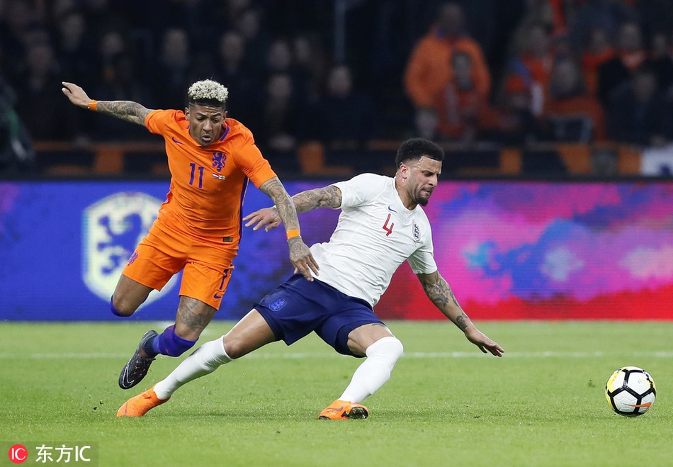 当地时间2018年3月23日，荷兰阿姆斯特丹，国际足球友谊赛，荷兰0-1英格兰。尽管2018遭遇开门黑，但比赛内容并非乏善可陈，科曼的球队展现出了无限的青春活力。