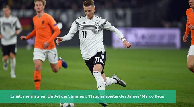 官方：罗伊斯压基米希 当选2018年德国最佳国脚_德国足协