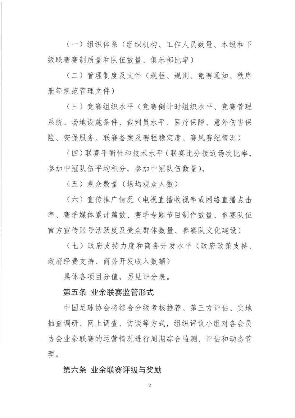 北京时间1月23日，足协下发正式文件《中国足球协会业余联赛规范管理办法（试行）》和《中国足球协会业余联赛评级管理办法（试行）》