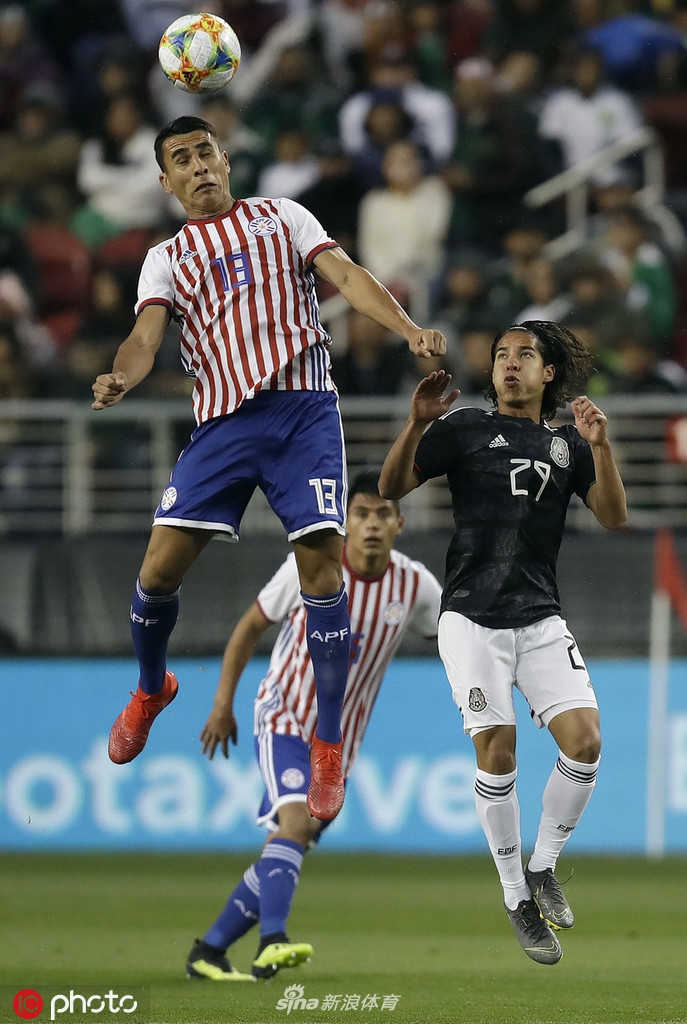 当地时间2019年03月26日，美国圣克拉拉，2019足球热身赛，墨西哥 VS 巴拉圭。