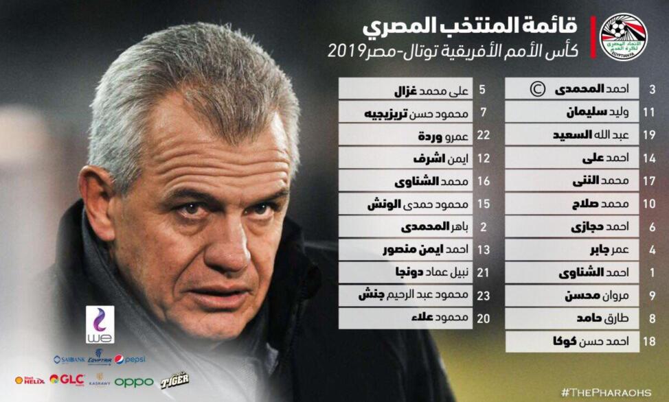 埃及非洲杯名单：萨拉赫领衔阵容 家门口争冠军_艾哈迈德