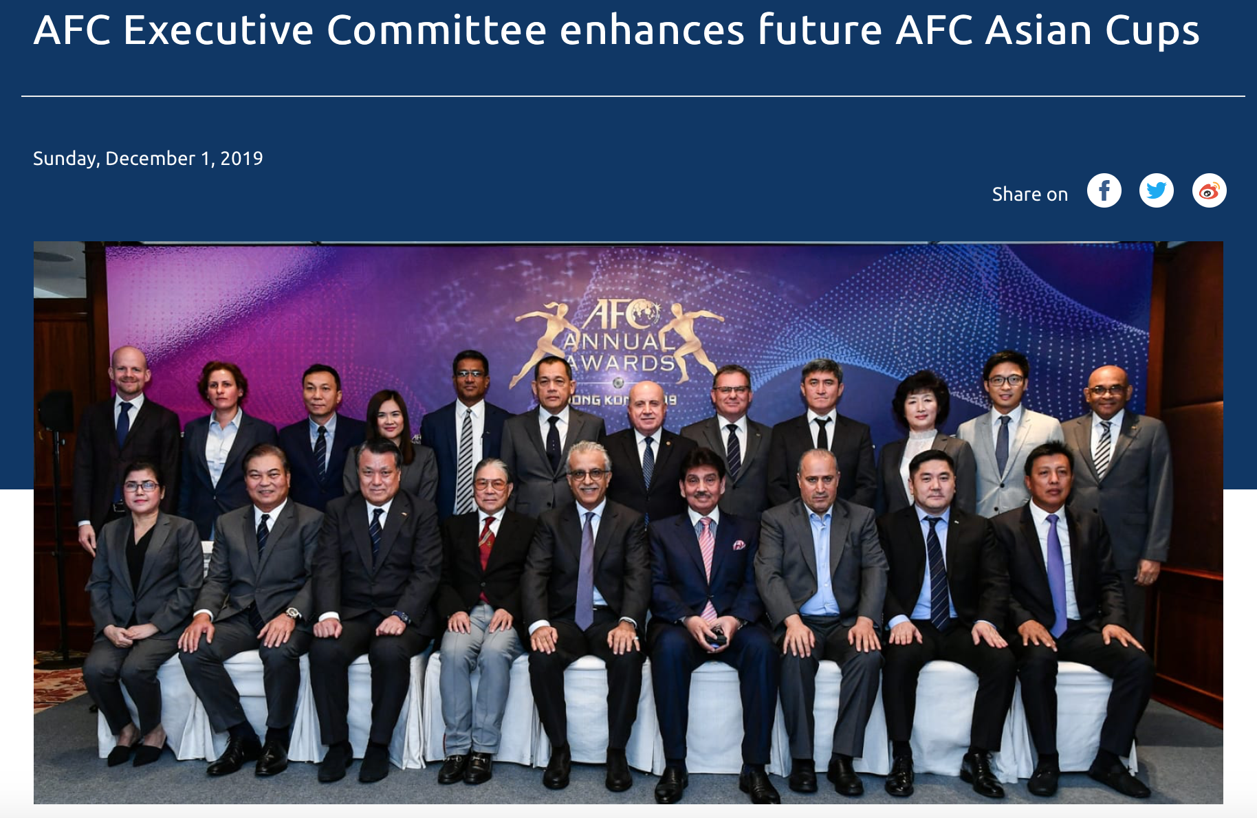 亚足联宣布2021世俱杯亚洲3.5席位 东道主中国获1席_时间