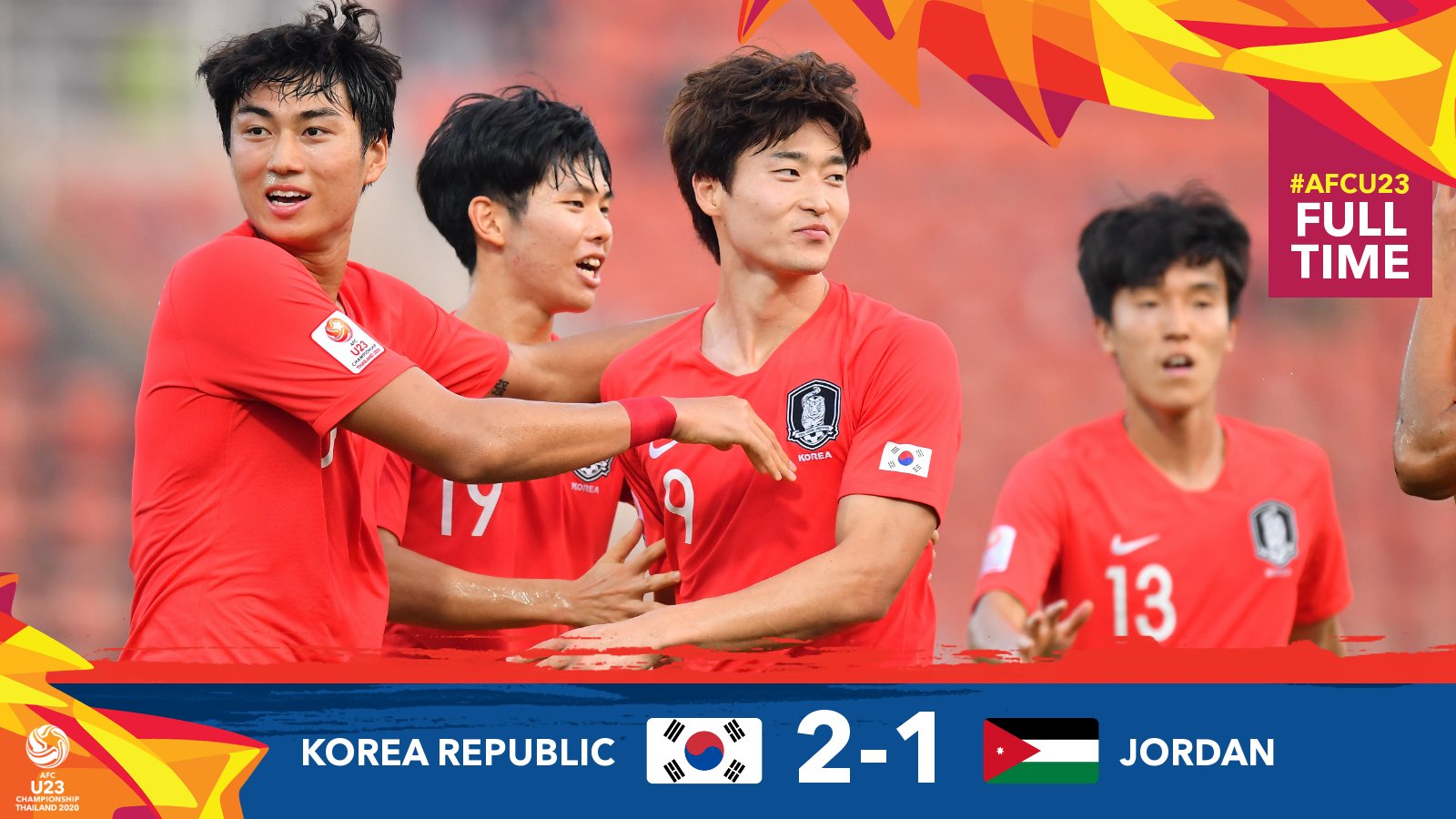 U23亚洲杯-韩国绝杀乌兹大逆转 国奥同组对手齐进四强_韩国队