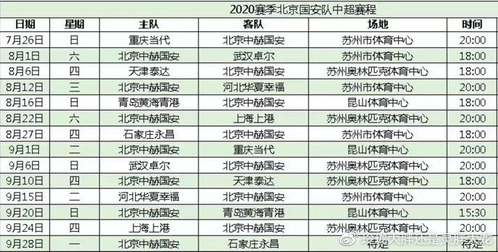 国安继续上海备战将与绿城申花热身 19日进驻赛区_比赛日