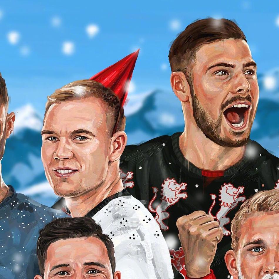 德国足球甲级联赛与各位球星祝所有球迷圣诞快乐??！